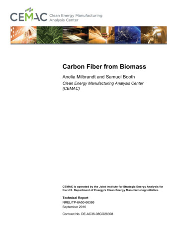 Carbon Fiber From Biomass - NREL