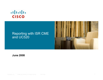 Reporting With ISR CME And UC520 - Cisco Community