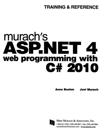 Murach's ASP 4 Web Programming With C 2010