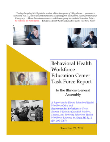 Behavioral Health Workforce Education Center Task Force 