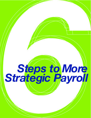 Steps To More Strategic Payroll - Ultimate Software