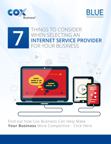 7 FOR YOUR BUSINESS THINGS TO CONSIDER WHEN . - Cox 