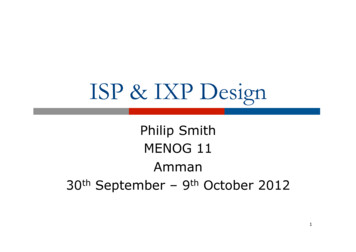 ISP & IXP Design - The Middle East Network Operators Group