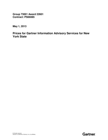 Prices For Gartner Information Advisory Services For New .