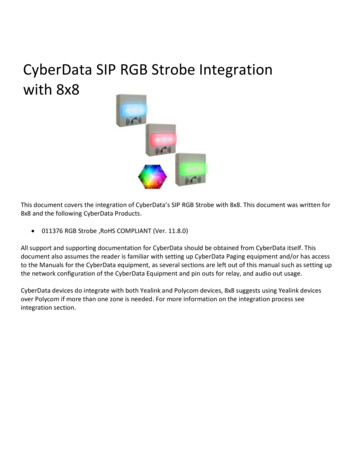 CyberData SIP RGB Strobe Integration With 8x8