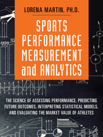 Sports Performance Measurement And Analytics