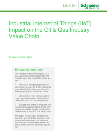 Industrial Internet Of Things (IIoT) Impact On The Oil .