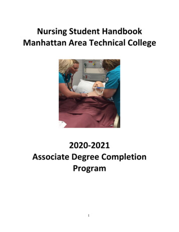 Nursing Student Handbook Manhattan Area Technical College
