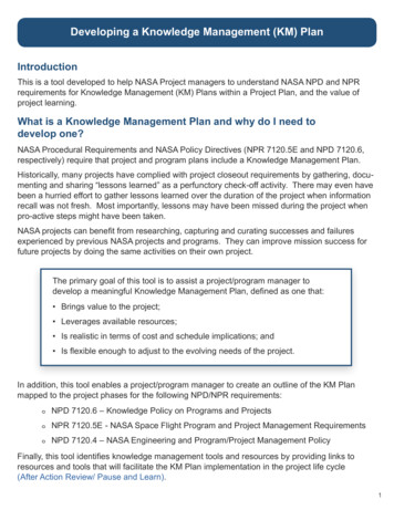 Developing A Knowledge Management Plan - NASA