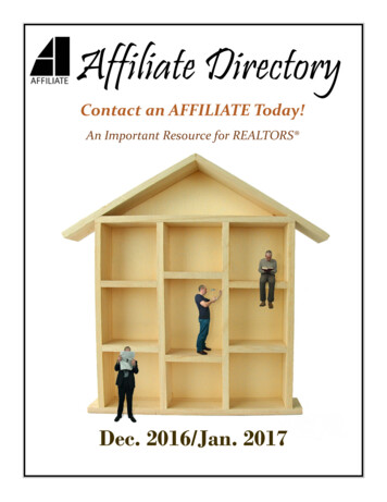 Affiliate Directory - Fresno Association Of REALTORS