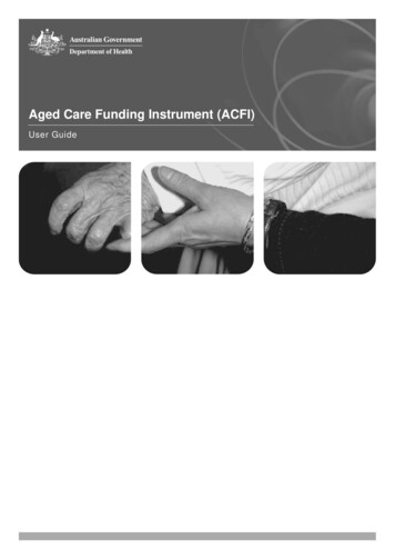 Aged Care Funding Instrument (ACFI)