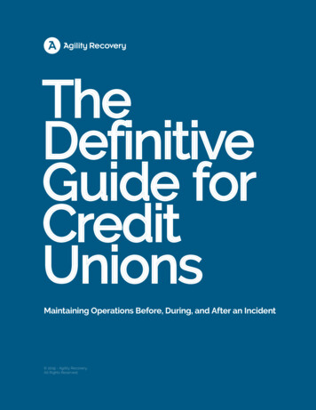The Definitive Guide For Credit Unions