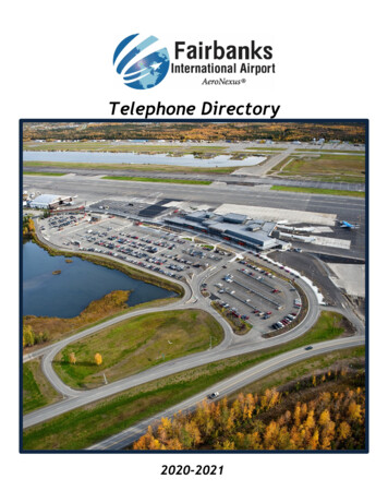 Fairbanks International Airport Telephone . - Alaska