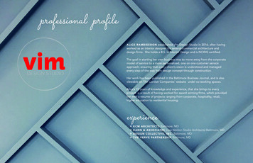 Professional Profile - Vim Design Studio