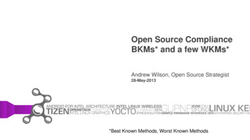Open Source Compliance BKMs* And A Few WKMs*