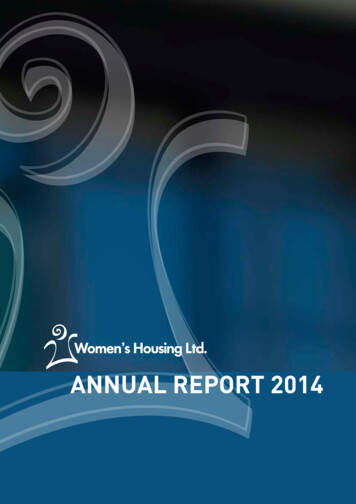ANNUAL REPORT 2014 - Women's Housing