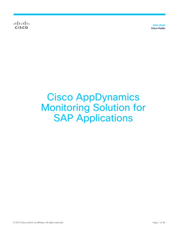 Configure A Cisco AppDynamics Monitoring Solution For 
