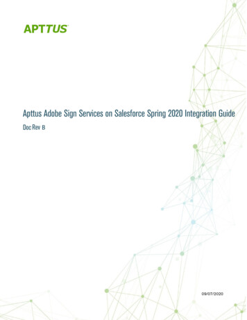 Apttus Adobe Sign Services On Salesforce Spring 2020 .