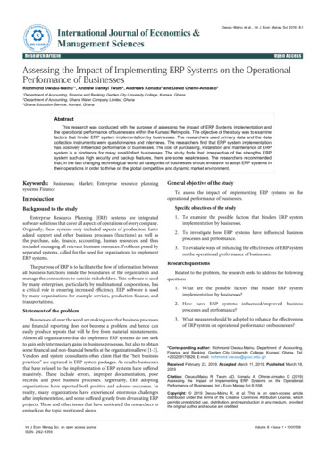 Assessing The Impact Of Implementing ERP Systems On The .