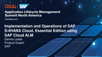 Implementation And Operations Of SAP S/4HANA Cloud .