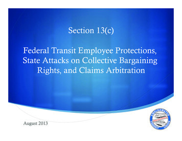 Section 13(c) Federal Transit Employee Protections, State .