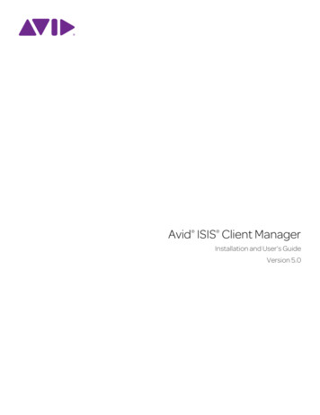 Avid ISIS Client Manager