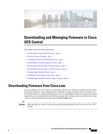  Ing And Managing Firmware In Cisco UCS Central