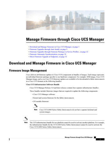 Manage Firmware Through Cisco UCS Manager