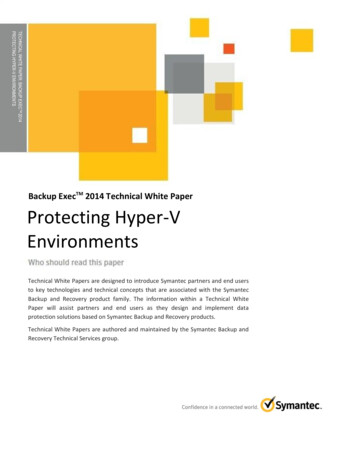 TM 2014 Technical White Paper Protecting Hyper-V 