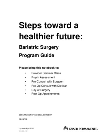 Steps Toward A Healthier Future - Kaiser Permanente