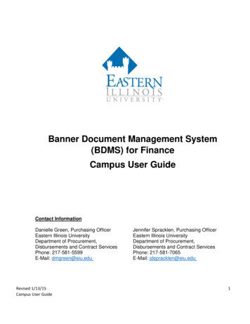 Banner Document Management System (BDMS) For Finance .