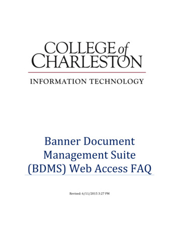 Banner Document Management Suite (BDMS) Web Access FAQ