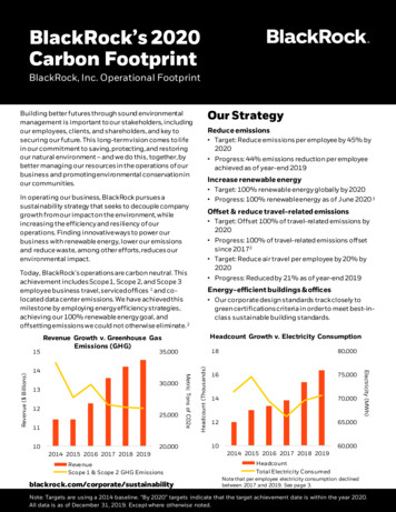 BlackRock’s 2020 Carbon Footprint