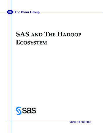 SAS And The Hadoop Ecosystem