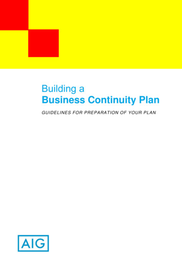 Building A Business Continuity Plan
