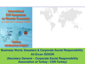 Business World, Disasters & Corporate Social Responsibility