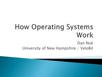 Dan Noé University Of New Hampshire / VeloBit - MIT ESP
