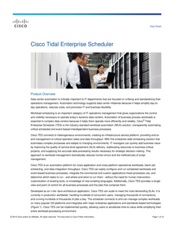 Cisco Tidal Enterprise Scheduler Data Sheet