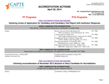 April 30, 2014 - Commission On Accreditation In Physical .