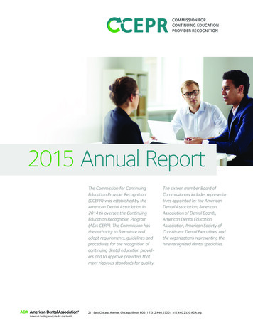 2015 Annual Report - American Dental Association