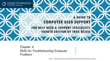 A GUIDE TO COMPUTER USER SUPPORT