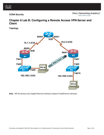 Chapter 8 Lab B: Configuring A Remote Access VPN Server .