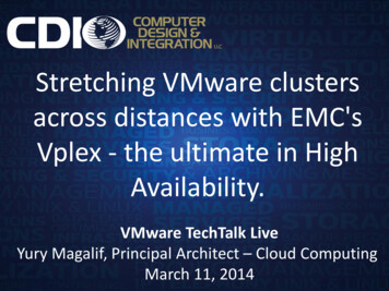 Stretching VMware Clusters Across Distances With EMC's .