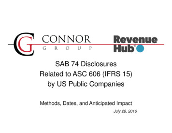 SAB 74 Disclosures Related To ASC 606 (IFRS 15) By US .