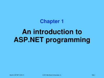 An Introduction To Chapter 1 ASP Programming