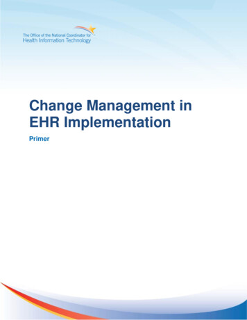 Change Management In EHR Implementation - Health IT