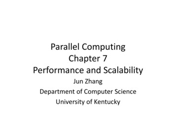 Parallel Computing Chapter 7 Performance And Scalability