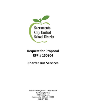 Request For Proposal RFP # 150804 Charter Bus Services