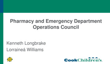 Pharmacy And Emergency Department Operations Council