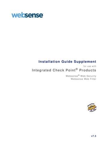 Installation Guide Supplement For Use With Check Point .